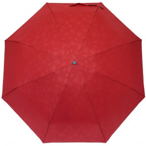 Женский мини зонт красного цвета, Три Слона, полный автомат, 3 сл.,арт.4806-1